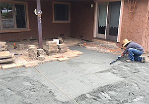 one of our pros is installing pavers